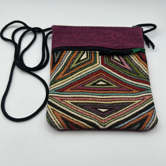 Multicolor Geometric Pattern Crossbody Bag - Picture 1 of 9
